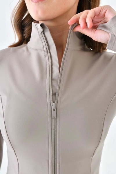 EMNY Ecru Comfort Light Warm Jacket Sports Cardigan