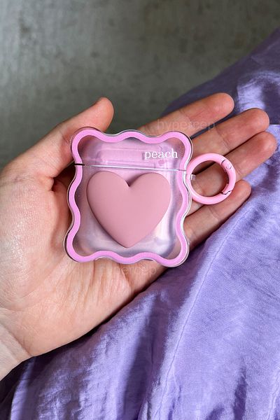 WANNA PROTECT AirPods 1 and 2. Generation Compatible Patterned Design Pink Heart Silicone Case Headphone Case
