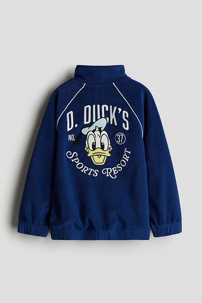 H&M Embroidey-detail terry track jacket