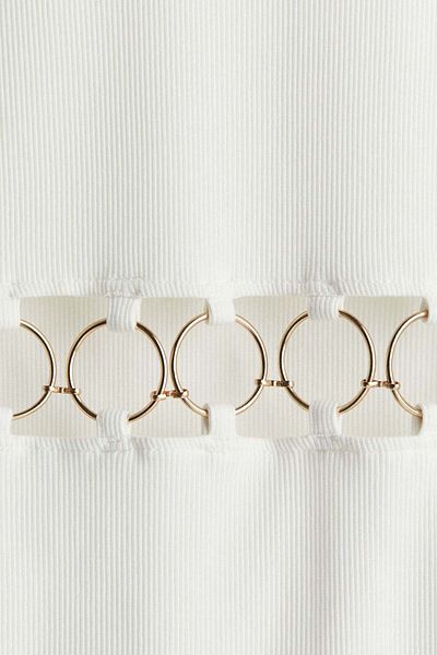 H&M Ribbed cut-out top