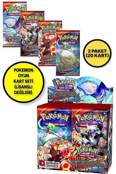 TOYFEST حزمة تعزيز Xy Primal Clash - 20 بطاقة، عبوتان