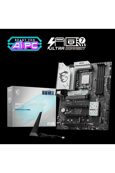 Hızlı Stok Msi Mb B860 Gaming Plus Wifi Socket 1851 Ddr5 8600Mhz(Oc) 3Xm.2 1X Tb4 HDMI Display 5g Lan Wifi 7 Atx