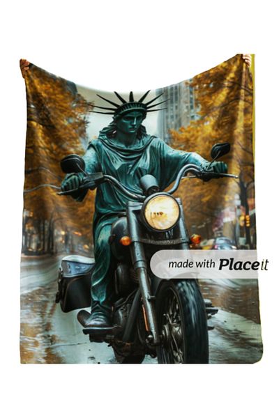 Elmas Dizayn Special Design 150X220 cm Tv Seat Bed Blanket Stain-Proof Motorcycle, Eyfel