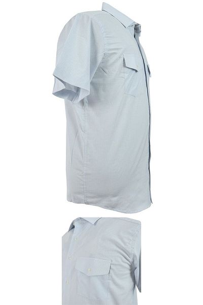 marufshop Ανδρικό πουκάμισο μεγάλου μεγέθους με κοντό μανίκι με διπλή τσέπη κατάλληλο για βάρος 100 κιλών