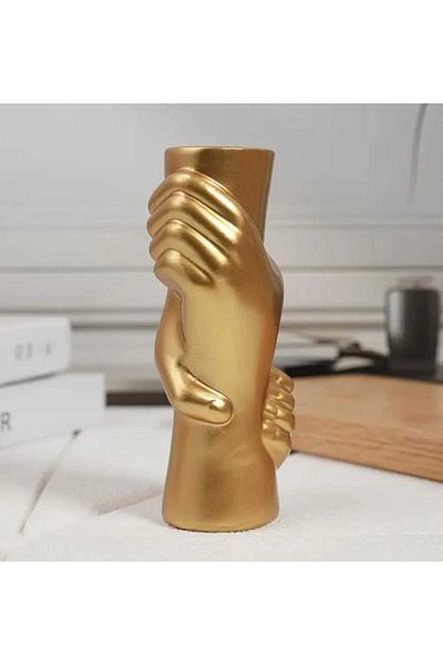 rakaymu Ръчно оформена златна декоративна фигурка ваза