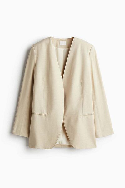H&M Collarless blazer