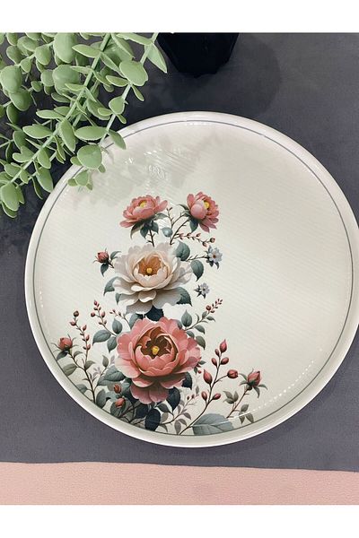 VENÜS HOME DECORATION Hasbahçe Large Round Serving Plate