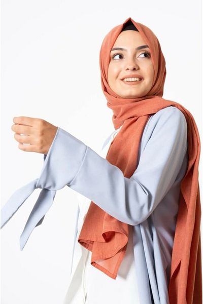 FİVESCARF Γυναικείο βαμβακερό σάλι ροδάκινο