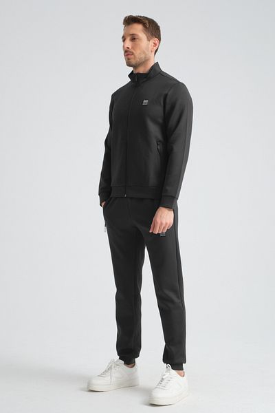 Shooter Black Scuba Men's Seasonal Regular Fit Tracksuit Set