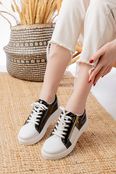 marinarosse Women's Rubel Black Zipper Detailed Sneakers