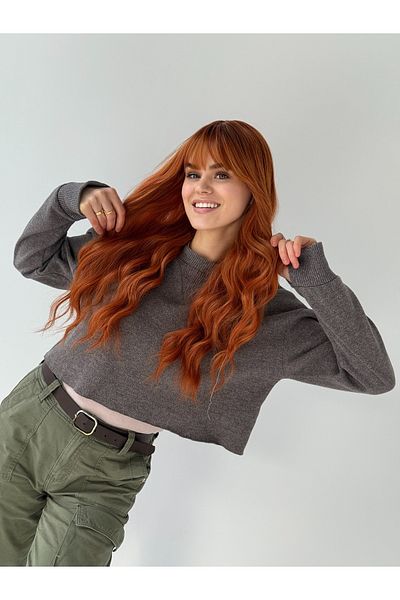 Fenomen Peruk Water Wave Vip Hair Wig with Copper Ombre