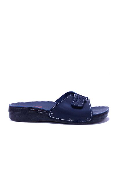PARMİ Parmi Black Velcro Anatomical Comfort Slippers