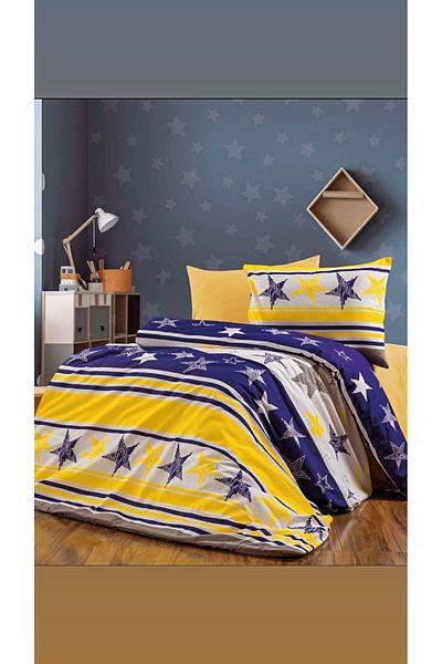 ÇIQRIK HOME Single Fan Duvet Cover Set with Elastic Sheets