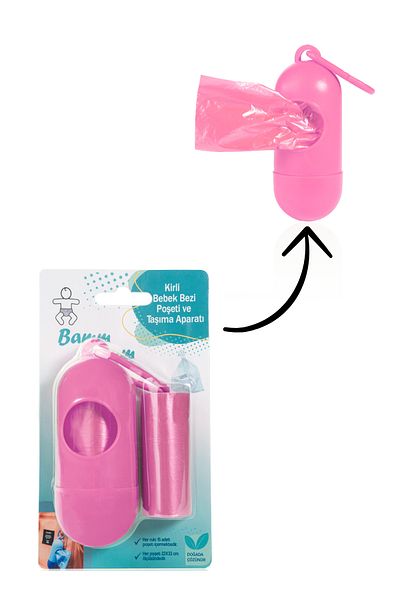 BAMM BAMM Pink Dirty Diaper and Garbage Bag - 2 Rolls (30 Bags) Carry Bag