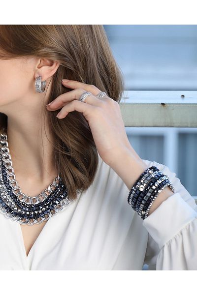 Fatma yaşar Spiral Crystal Bracelet