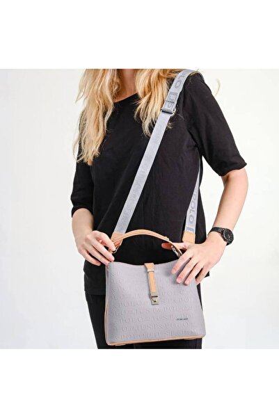 Just Polo حقيبة يد وكتف نباتية مزخرفة ومطبوعة للنساء من JUSTPOLO TYCET004002