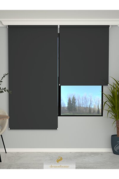 Demor Home Yüksek Kalite Alüminyum Malzeme Antrasit Renk Stor Mekanize Stor P...