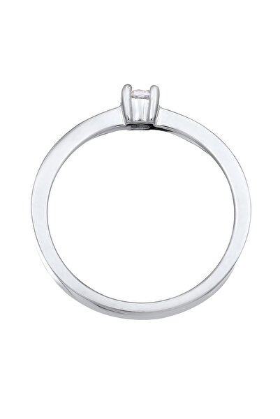 ELLI Dámský zásnubní prsten solitaire s diamanty Lab Grown (0,17 ct) ve stříbře ryzosti 925