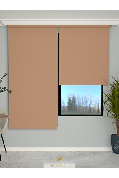 Demor Home Yüksek Kalite Alüminyum Malzeme Sahra Beji Renk Stor Mekanize Stor...