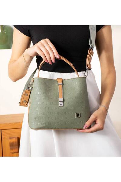 Just Polo حقيبة يد وكتف نباتية مزخرفة ومطبوعة للنساء من JUSTPOLO TYCET004002