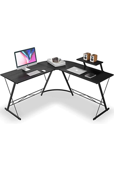 1st First L-Shaped Gaming Table - Black
