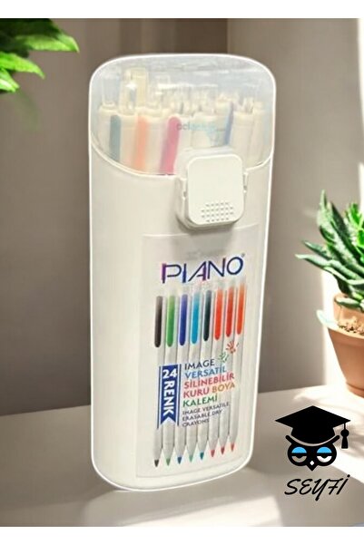 SEYFİKİRTASİYE Piano Silinebilir 12 Renk Kuru Boya Basmalı Versatil 2.0 Uçlu ...