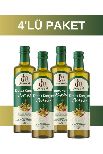 javamol Kayısı Detox Sirkesi Premium Doğal Organik Detox Sirke 4'lü Paket 100...