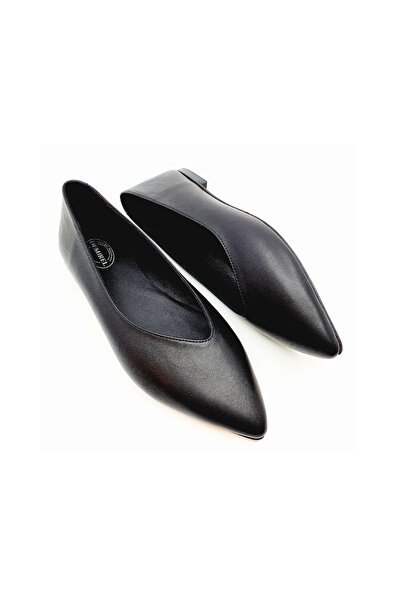 Demirel Siyah Deri Babet Ayakkabı
