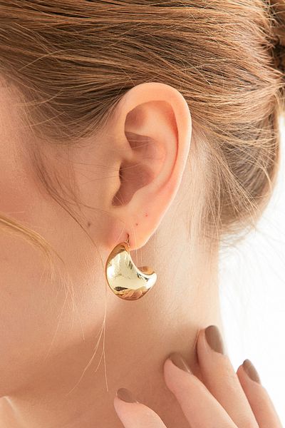 Fulla Moda Chubby Half Hoop Earrings