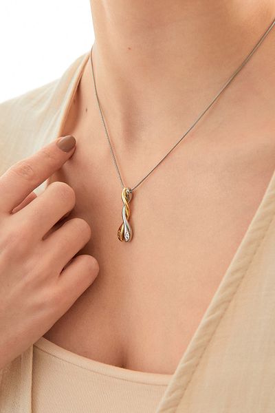 Fulla Moda Spiral Steel Necklace