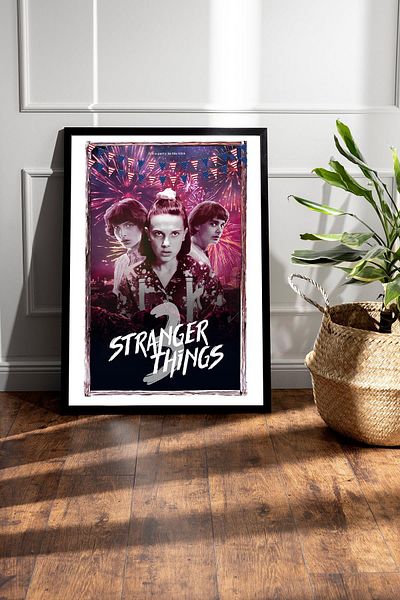 Saturn Stranger Things Pictură înrămată - Pictură poster pentru sezonul 3