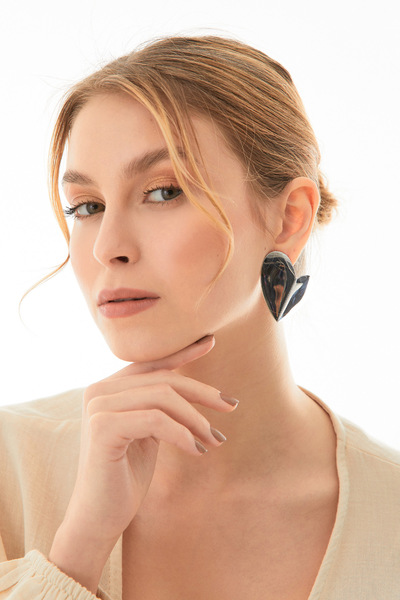 Fulla Moda Big Heart Earrings