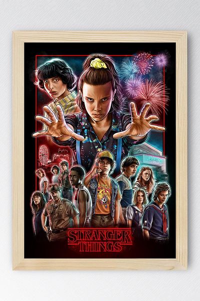 Saturn Stranger Things Pictură înrămată - Poster de serie