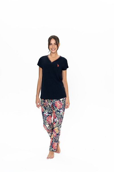 U.S. Polo Assn. Γυναικεία Σουίτα Πιτζάμα Navy Blue - 20026