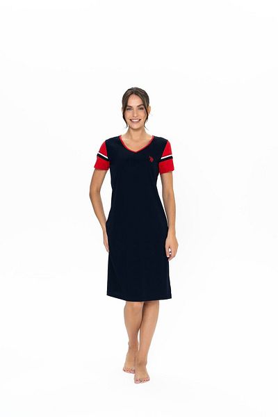 U.S. Polo Assn. Cămașă de noapte pentru femei albastru bleumarin - 20009