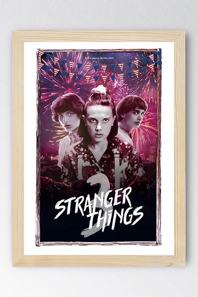 Saturn Πίνακας με κορνίζα Stranger Things - Πίνακας αφίσας της σειράς 3ης σεζόν