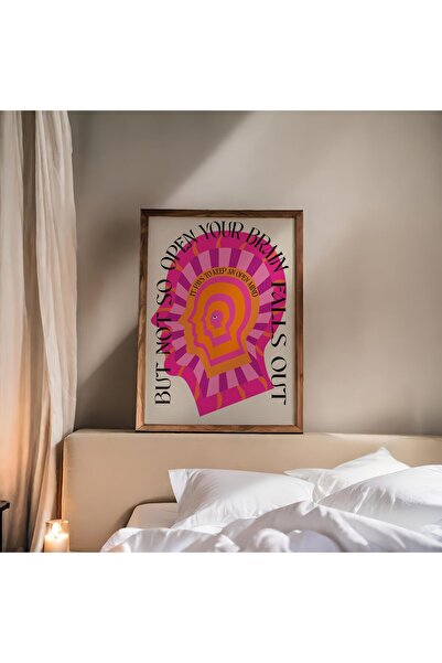 Sweetco Çerçevesiz Poster Open Mind, Spiritual Affirmation | Manevi Olumlama, Psikolojik Poster