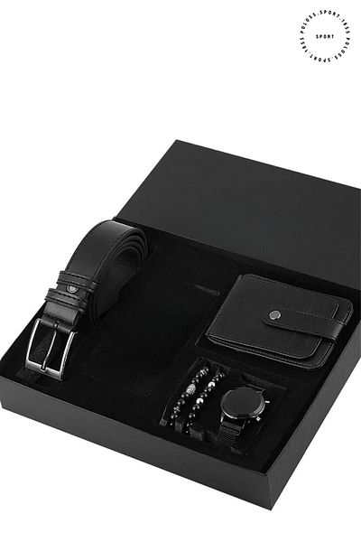 polo55.sport.1855 Men's Watch, Belt, Wallet, Bracelet Set in Custom Box