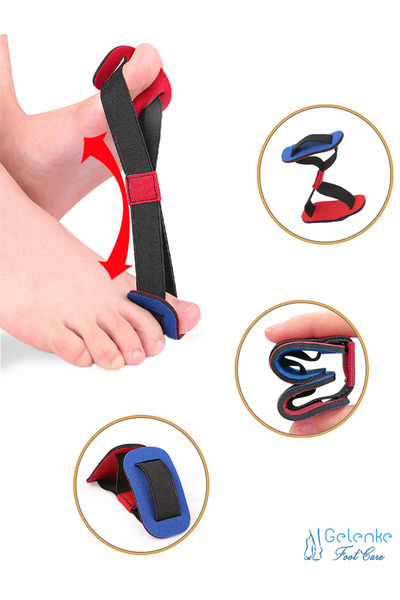 Gelenke Baş Parmak Düzeltici ve Güçlendirici Egzersiz Lastiği | Halluks Valgus ve Bunyon İçin Aparat