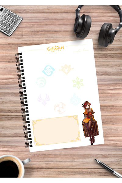 mertfigur Genshin Chiori Anime Spiral Notebook A5 (50 Sheets)