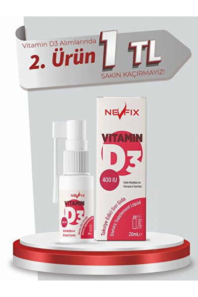 Nevfix Vitamin D3 400 Iu Sprey 20 Ml