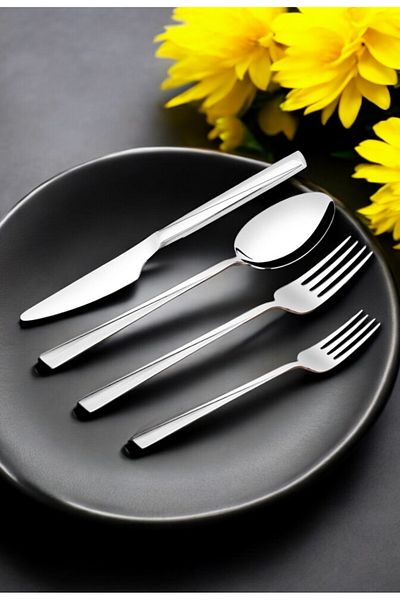 Gökdil Asrin 48-Piece 12-Seater & Stainless Steel 18/10 Luxury Boxed Fork&Spoon&Knife Set