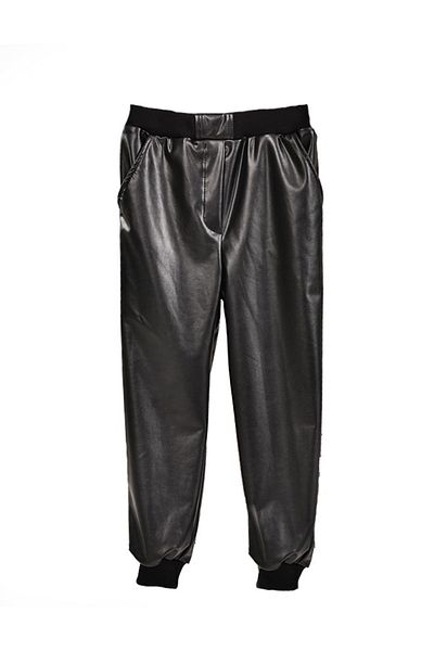 By Piera 028845   Model Leather Kids Jogger Pants