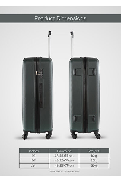 PARAJOHN Keno 1 Piece 24 inch Check in Luggage -Army Green