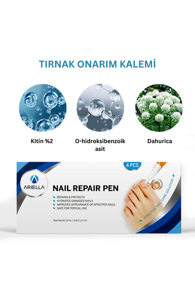 Ariella Bakım Mantarlı Tırnak Tedavi Kalemi - El Ve Ayak Tırnağı Onarım Ve Güçlendirme Seti, Mantar Önleyici