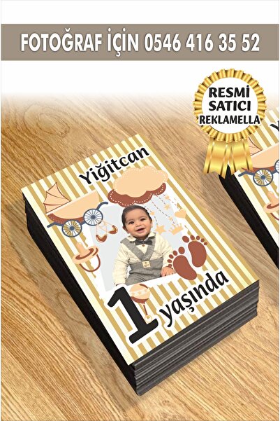 reklamatolye Kişiye Özel Resimli Doğum Günü Magneti 9 Temalı 7x5 Cm 10 Adet