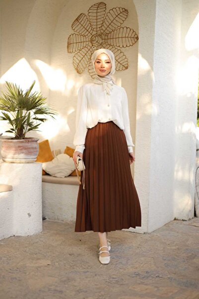 Lamazi Veil Crep Fabric Inner Show No Pilese Skirt Unlined