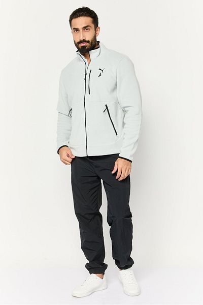 Puma Men Sportswear Fit Embroidered Logo Running Sweatshirt, Light Blue