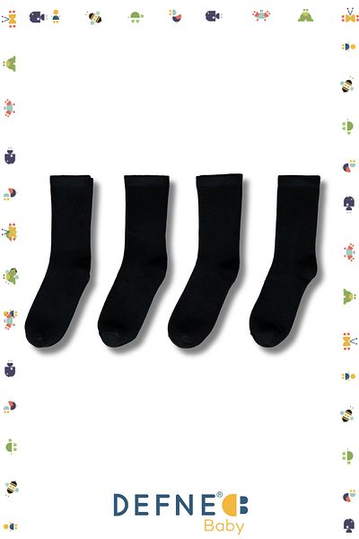 Defne Baby 4 Pairs Bamboo Kids Socks