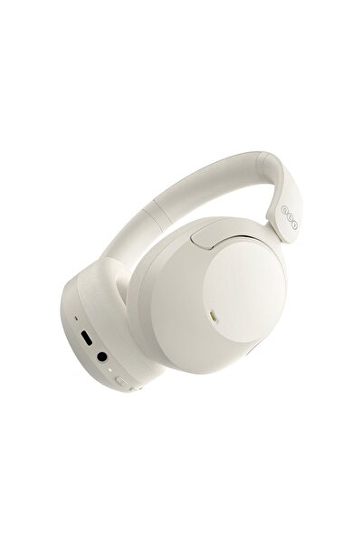 QCY H4 Hybrid - Anc Aux Hi-res Bluetooth 5.3, 70 de ore de ascultare, mod de joc cu căști albe
